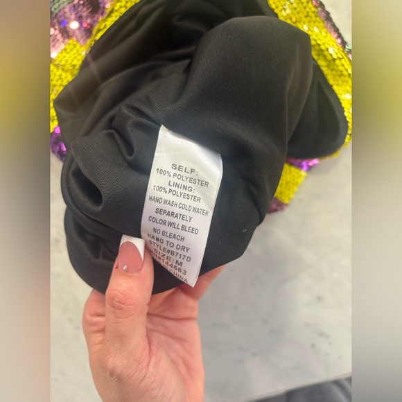 Multicolor Sequin Strapless Midi Dress - Picture 5 of 6